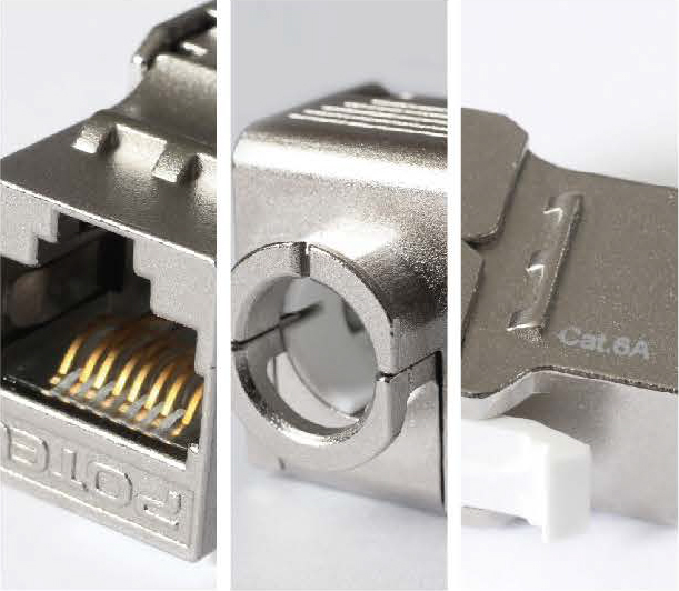 超六类<span>屏蔽RJ45模块</span>结构图