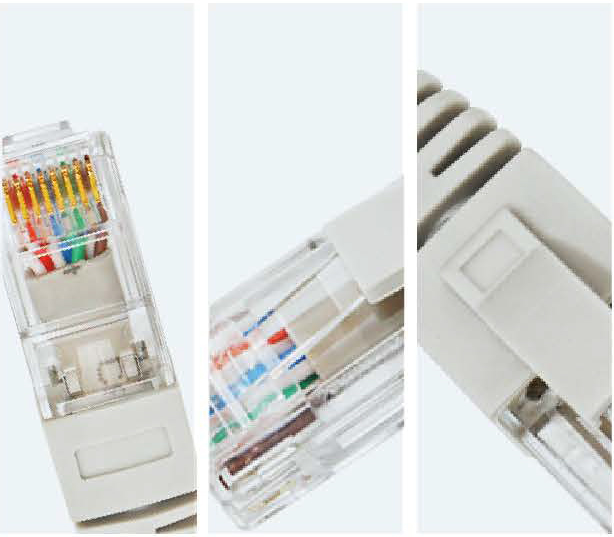 超五类<span>非屏蔽RJ45跳线</span>结构图